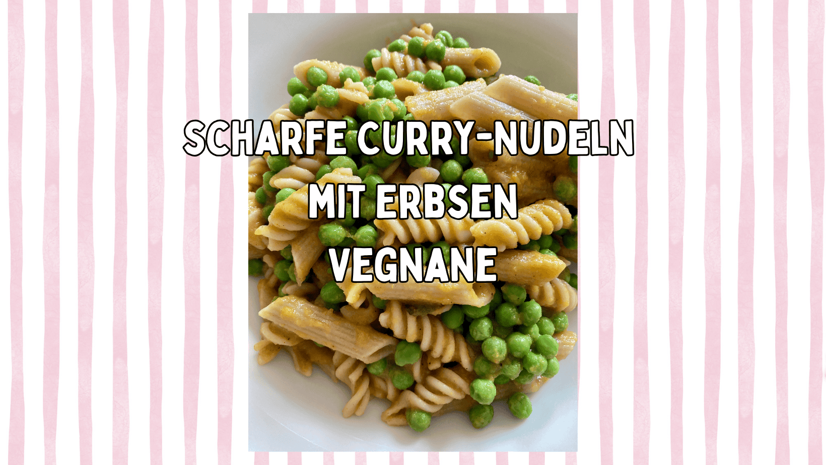 Vegnane, scharfe Curry-Nudeln mit Erbsen