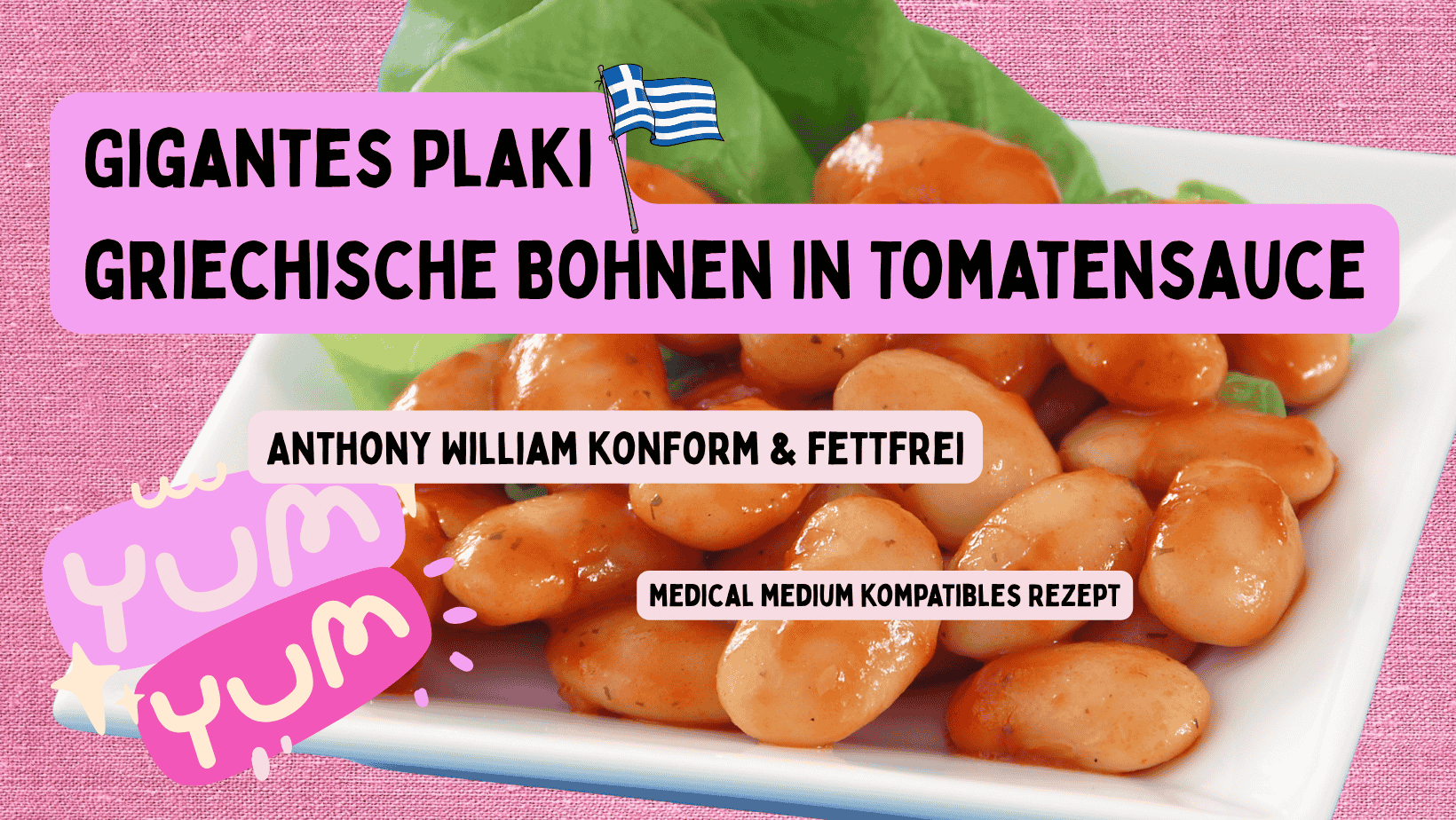 Gigantes Plaki: Griechische Bohnen in Tomatensauce, fettfrei